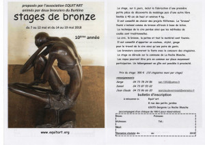 Stages bronze mai 2018